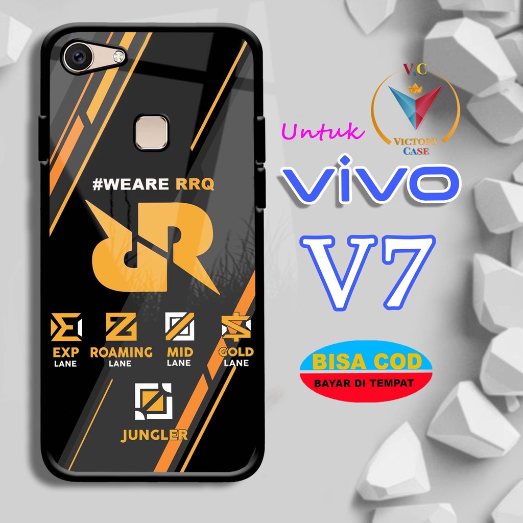 Case Hp Softcase glossy For VIVO V7  RRQ Silikon glass Casing Handphone Premium