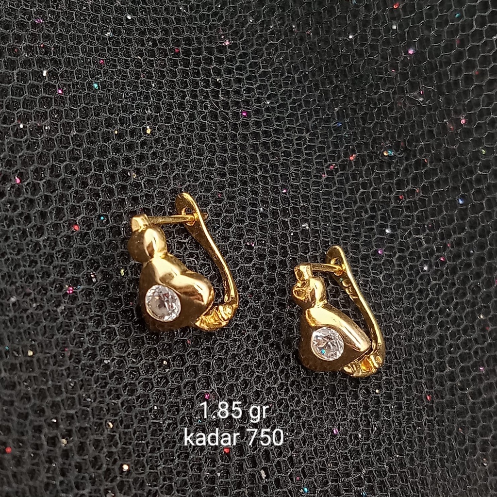 Anting emas 17K - 1.85 gr kadar 750 - 3842