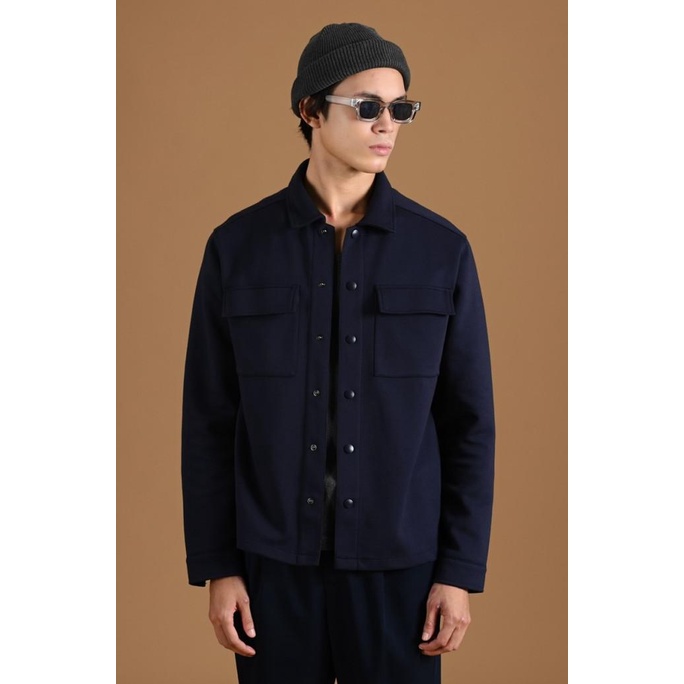 JAKET PREPP STUDIO SHACKET JACKET NAVY