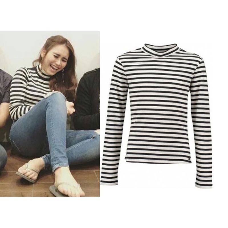 JCMM - Ayu Turtleneck Salur / Atasan Wanita Salur Lengan Panjang Terbaru