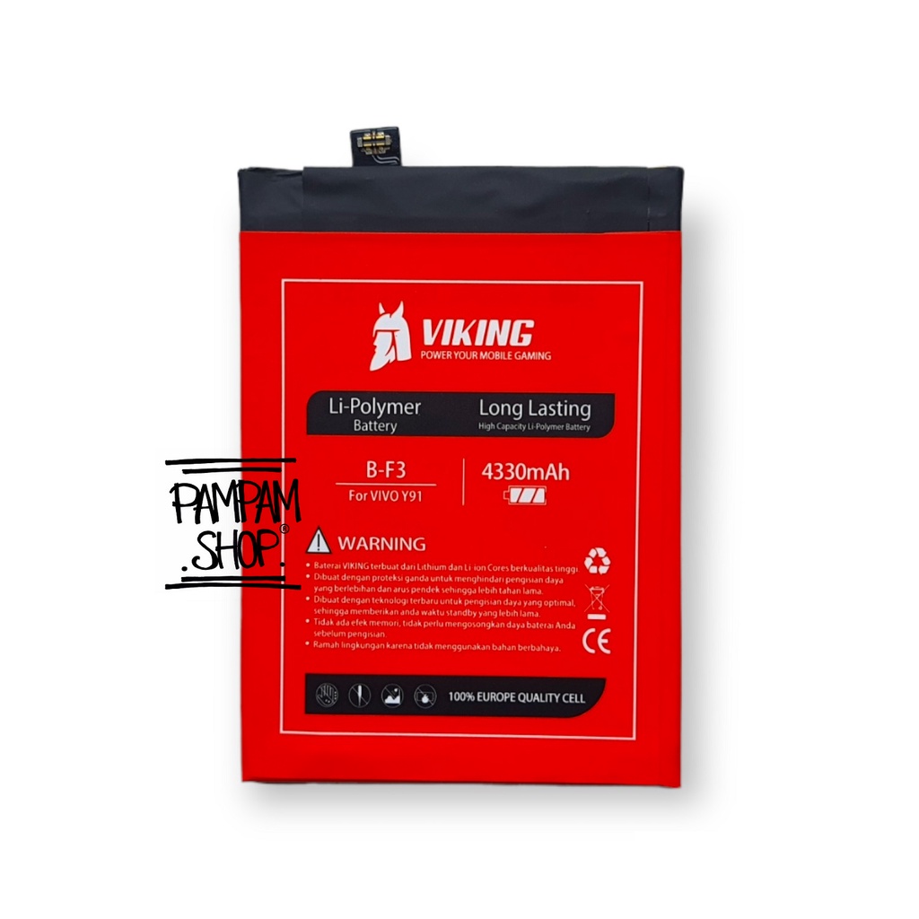 Baterai VIKING Double Power Original Vivo Y91 Y93 Y95 B-F3 BF3 Ori Batre Batrai Battery Dual Power
