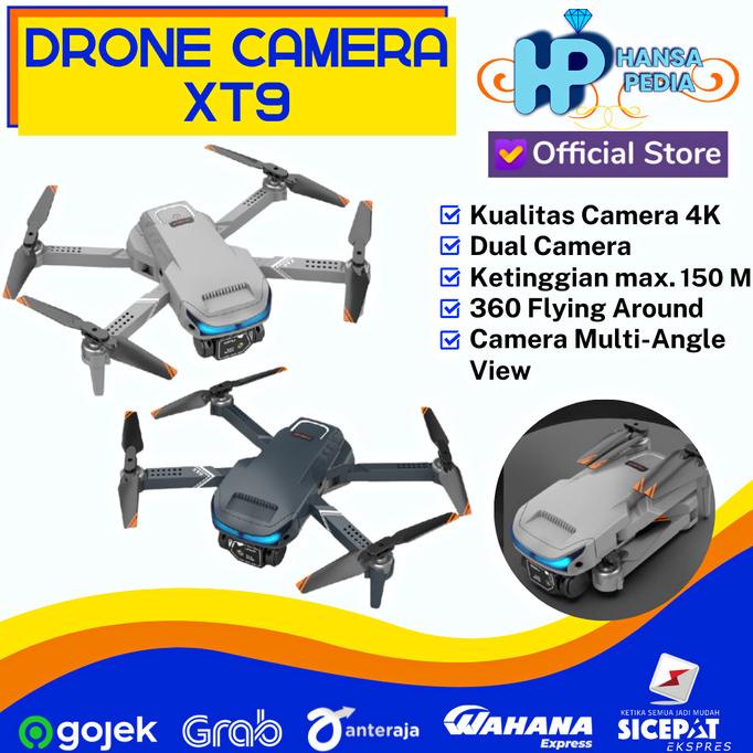 [ Promo ] Drone Camera Xt9 4K Hd 360 Flying Around Free Bag - Drone Kamera Dan Aksesoris