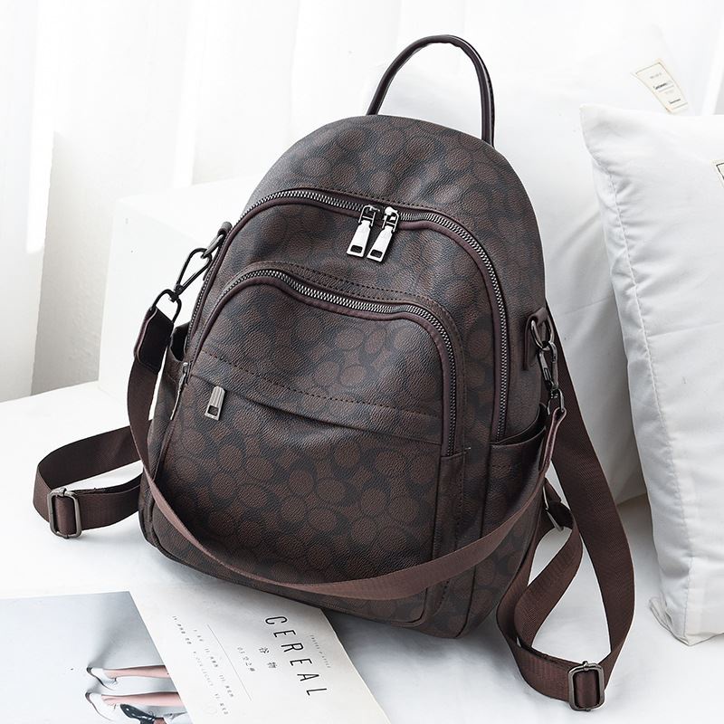 BJ21445 - BEIGE/BROWN/COFFEE - TAS RANSEL WANITA SALE FASHION IMPORT MODIS ELEGAN TERMURAH TERLARIS TERBARU BAGSTORE JAKARTA TAS BATAM JT1445