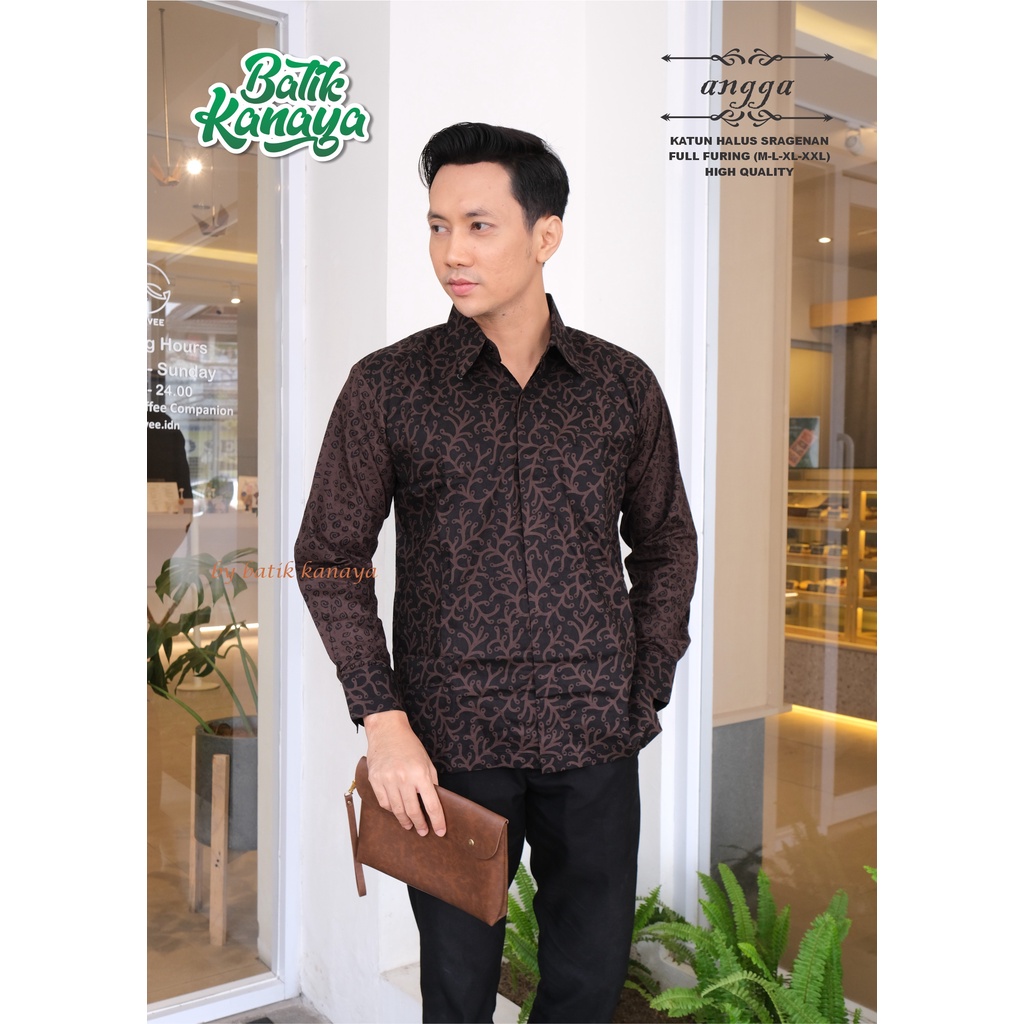 Kanaya - Baju Batik Pria Lengan Panjang Full Furing Motif ANGGA