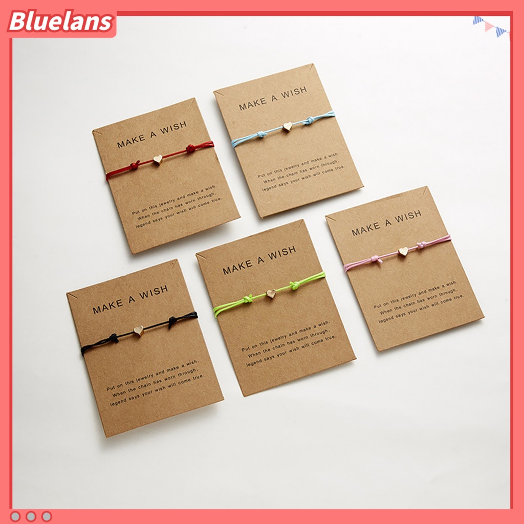 Bluelans Gelang Tenun Warna-Warni Dapat Disesuaikan Untuk Anak Perempuan