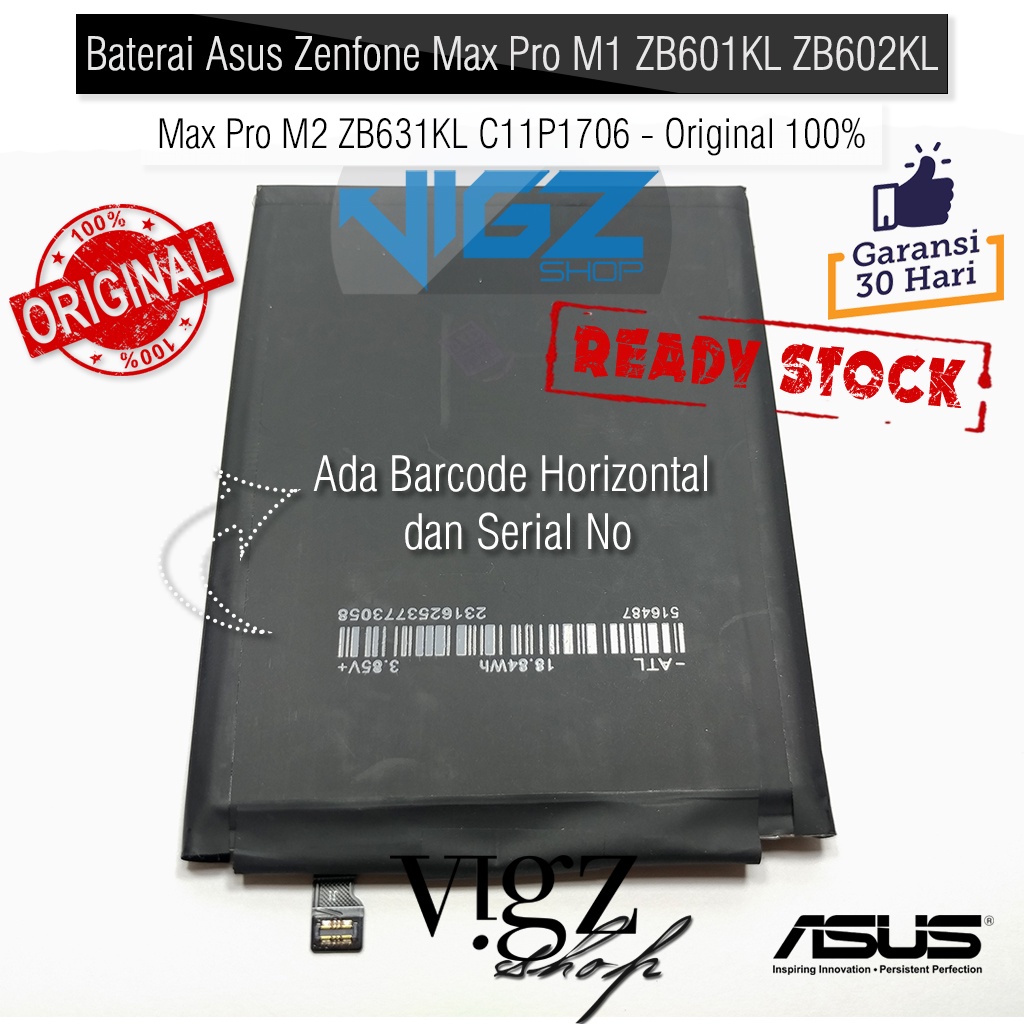 Baterai Asus Zenfone Max Pro M1 ZB601KL ZB602KL Max Pro M2 ZB631KL C11P1706 Original 100%