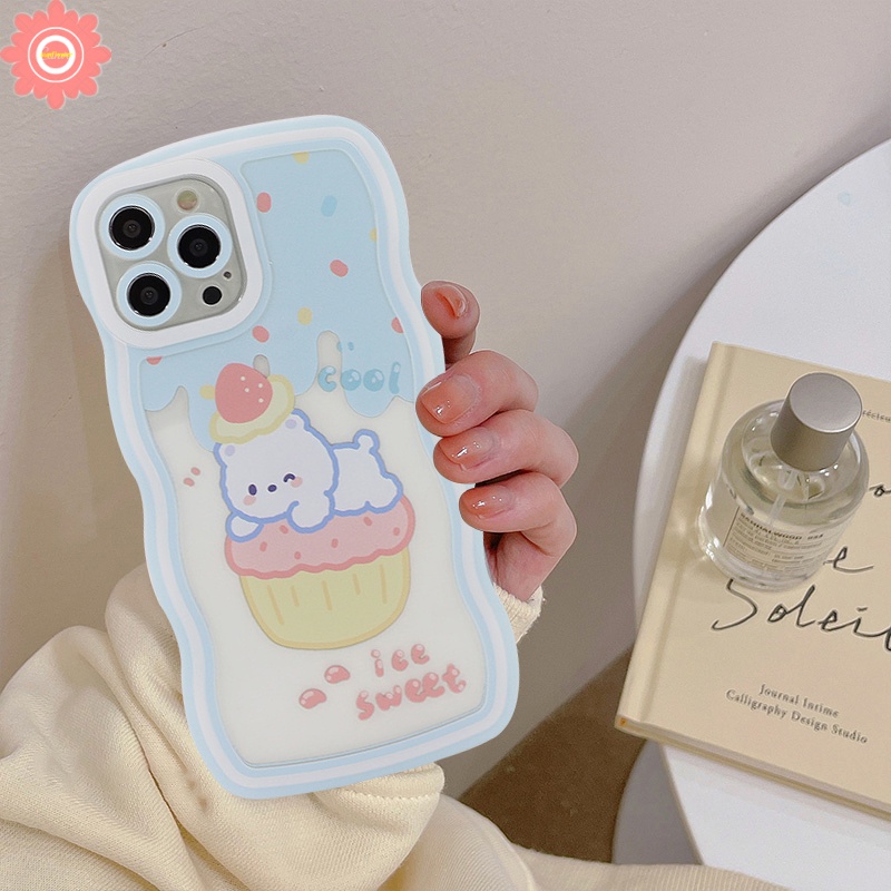 Casing Softcase TPU Redmi 10 9T 10A 9 9A 9C NFC Redmi Note 10 11 10s 9 8 11s 10 Pro Max Plus Motif Strawberry Bear