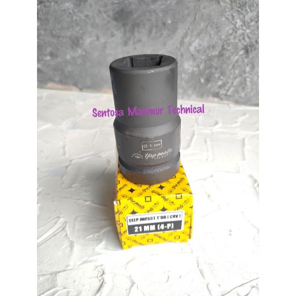 TJAP MATA 1&quot; 21 MM Mata Sock Sok Deep Impact Socket 21mm 4PT Tjapmata