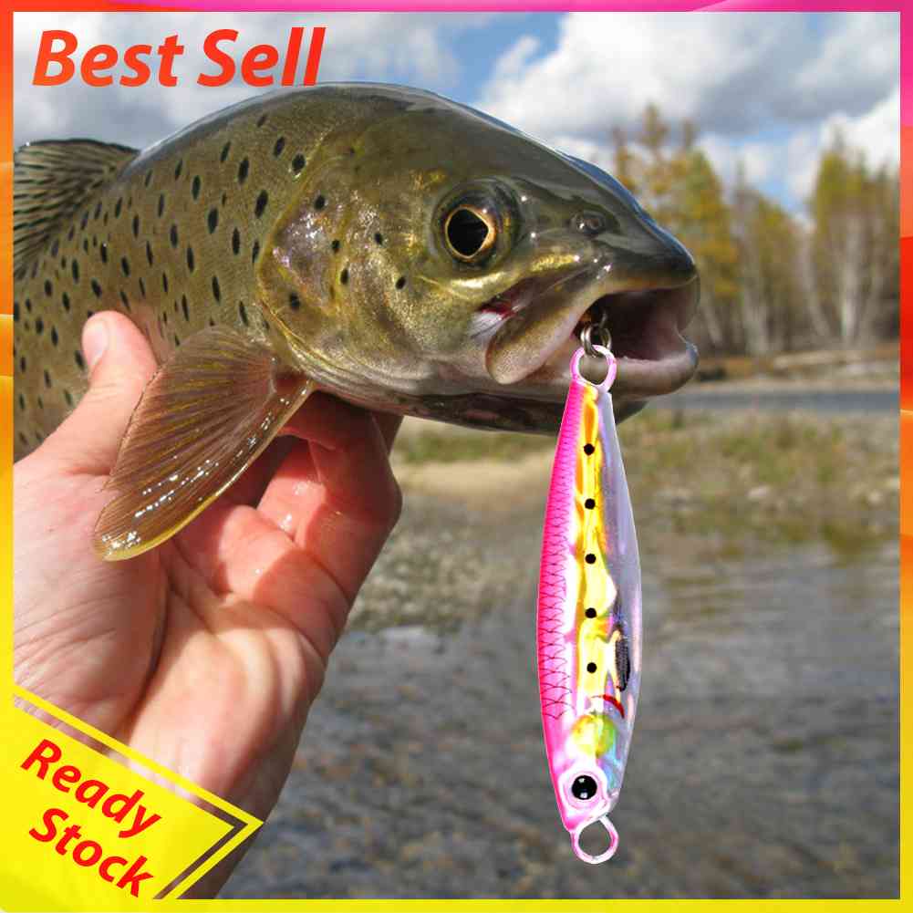 Umpan Pancing Hard Bait Bentuk Ikan Imitasi 3D Bahan Metal