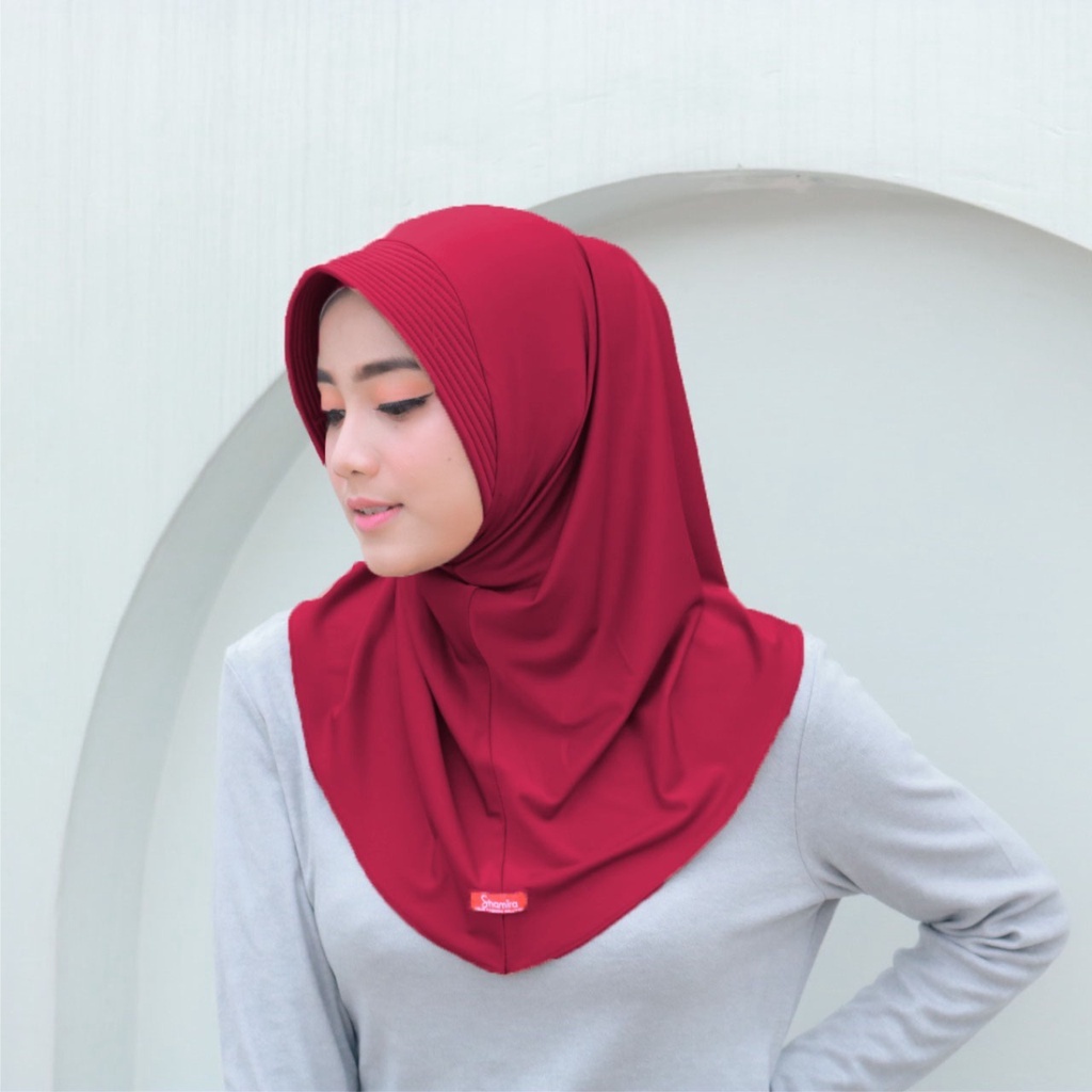 [Sh ]sproty hijab hijab sport jilbab sport olahraga instan pet terlaris bergo hamidah hijab instan size M-Maroon