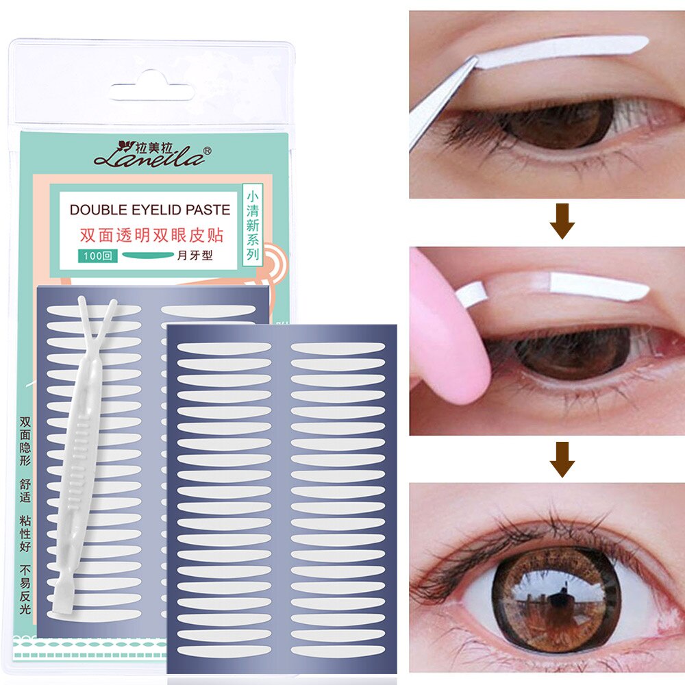 200PCS Skot Mata Double Side Eyelid Tape Double sided Selotip Mata Lem 2 Sisi