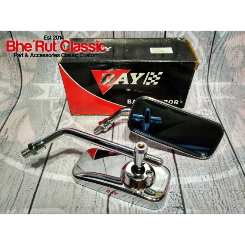 Spion Kotak Original Day Krom Kaca Biru