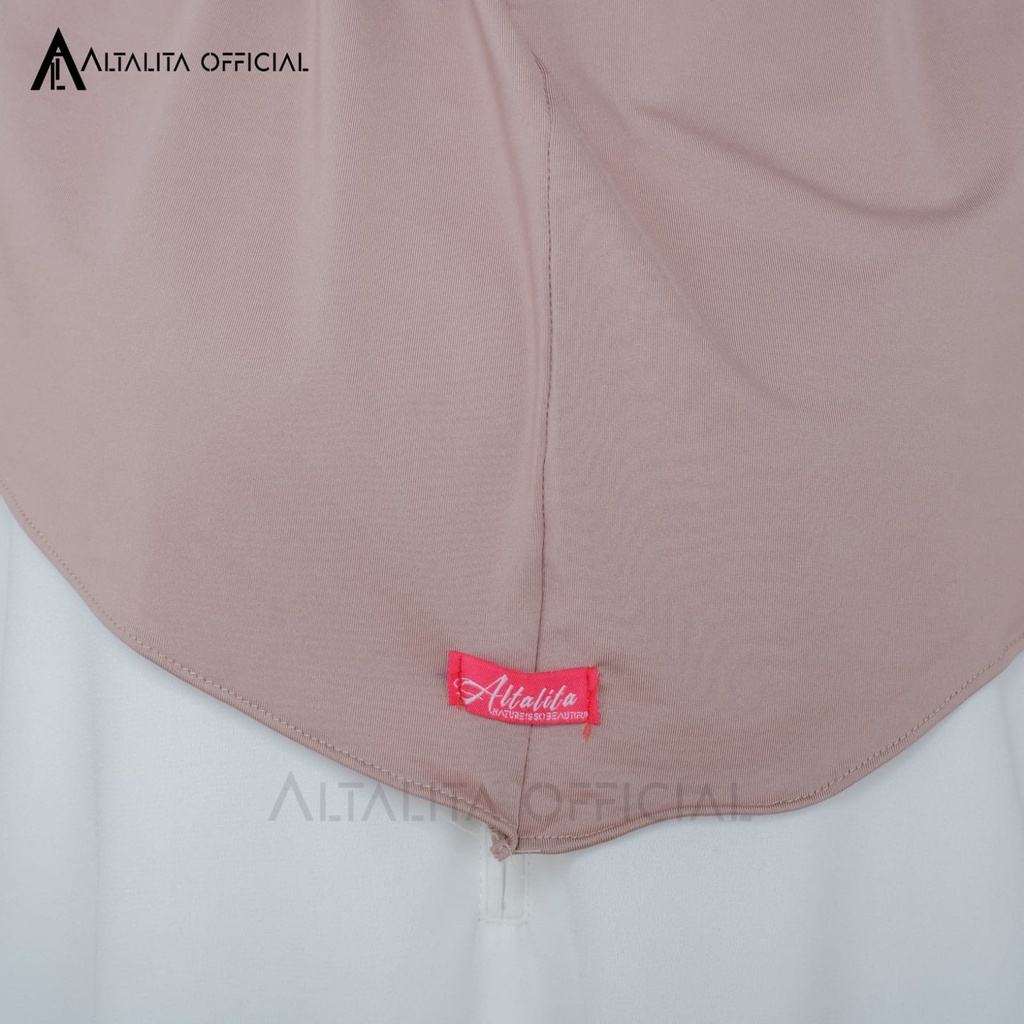 Altalita - Kerudung Instan Serut Jokowi Menutup Dada pet Antem Polos Bahan Jersey Premium Cocok untuk Sekolah Olahraga Volly Futsal Senam dan Sehari-hari