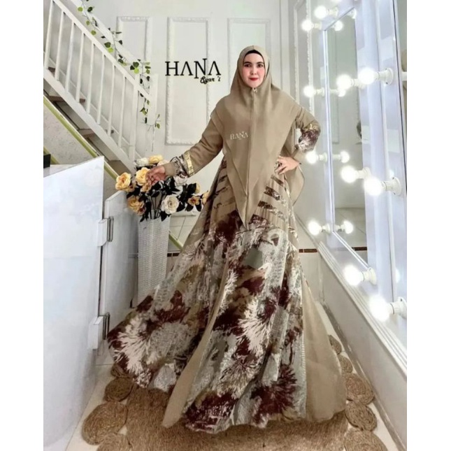 HANA SYARI 100% ORI BRANDED PREMIUM/SET BAJU MUSLIM/SYARI SULTAN MEWAH/SYARI CANTIK/BAJU LEBARAN/GAM