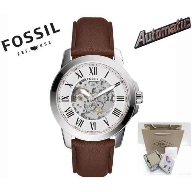 Fullset Jam Tangan Pria Otomatis Fossil / Jam Tangan Pria Fossil Matic Tokolembar
