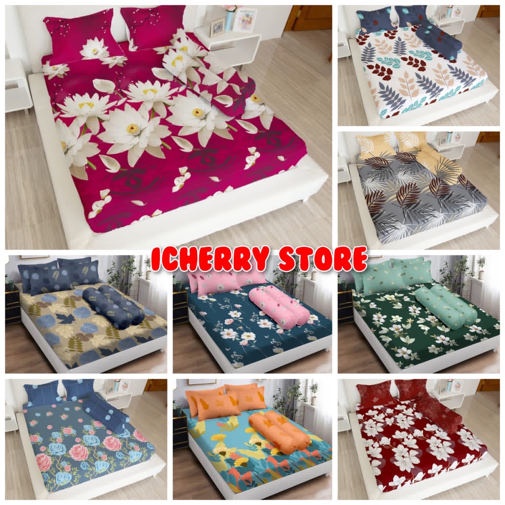 3in1 Sprei Lady Rose 3D Single Queen King 180x200 160x200 120x200 100x200 90x200 Motif Anela, Lilia,