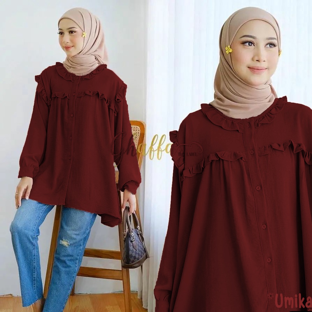 BLOUSE AIRFLOW UMIKA BLOUSE LD 112 KANCING HIDUP BUSUI FRIENDLY