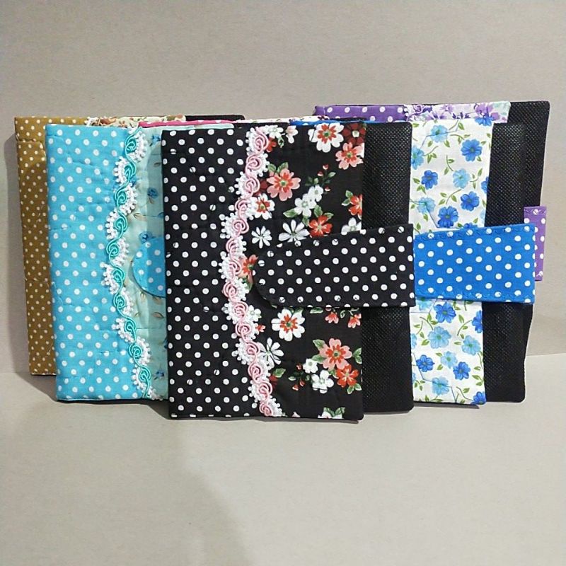 

H7Y Sampul / Cover Al-Qur'an Motif Bunga Bahan Kain Ukuran A6