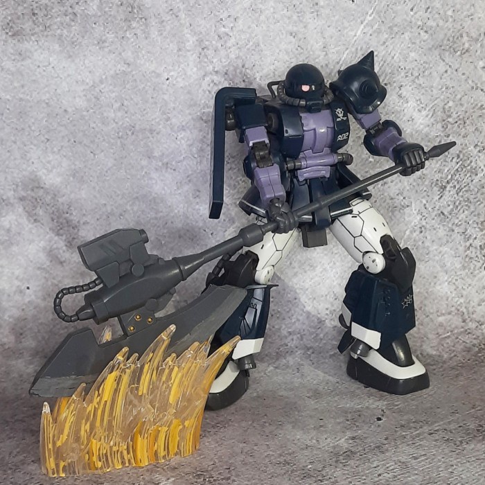 HG Zaku II High Mobility Type Ortega 1/144 Bandai Gundam Origin Rakit
