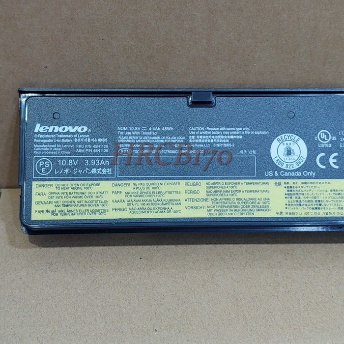 Baterai Lenovo Thinkpad X240 X250 T440 T450 K2450 Series 45N1126 Tebal  -HRCB