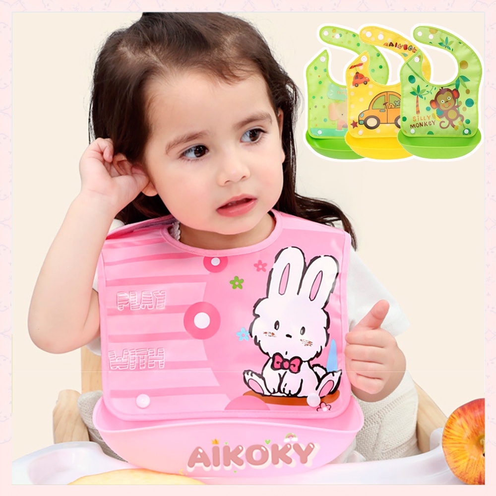 AIKOKY Celemek makan bayi/Slaber bayi/Bib bayi waterproof