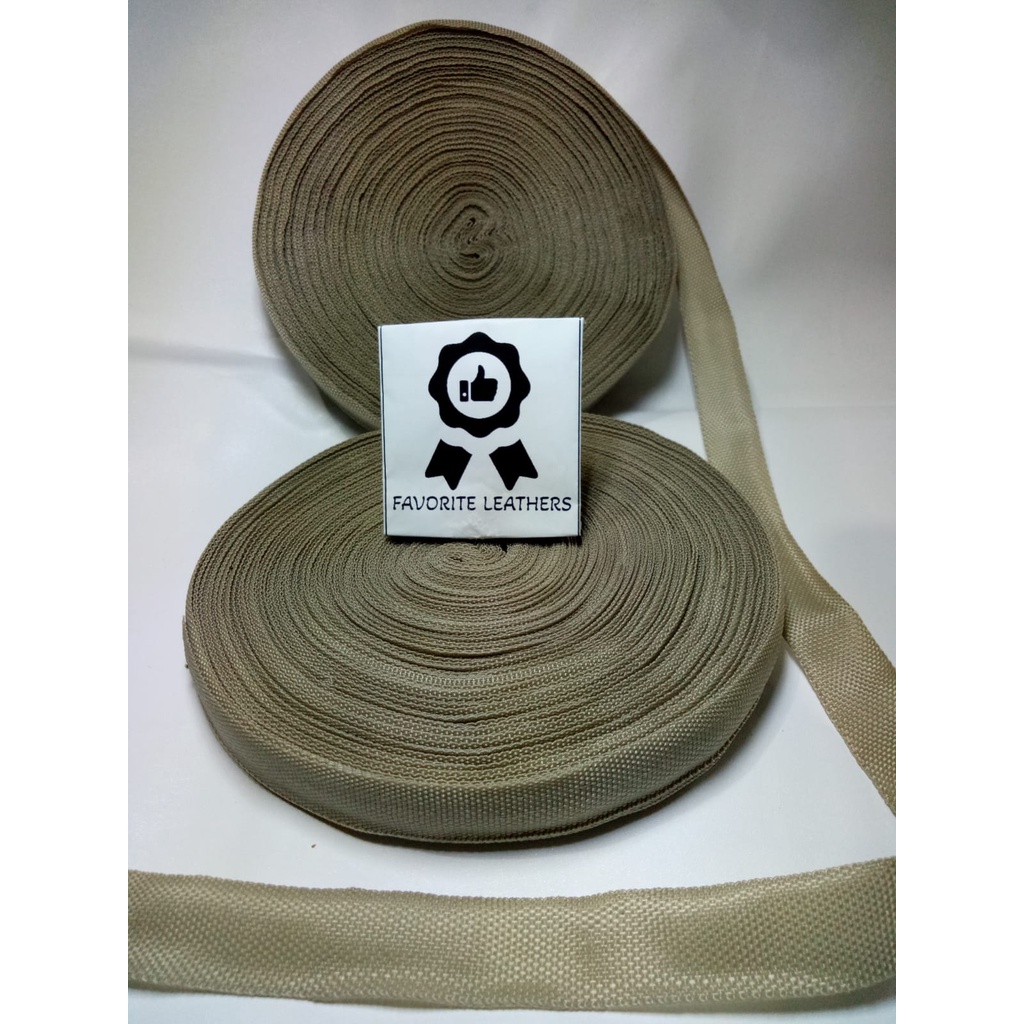 Tali Webbing Bisban Tali Tas PL Lebar 2 cm ISI 45M PL 20 MM CREAM ASAP