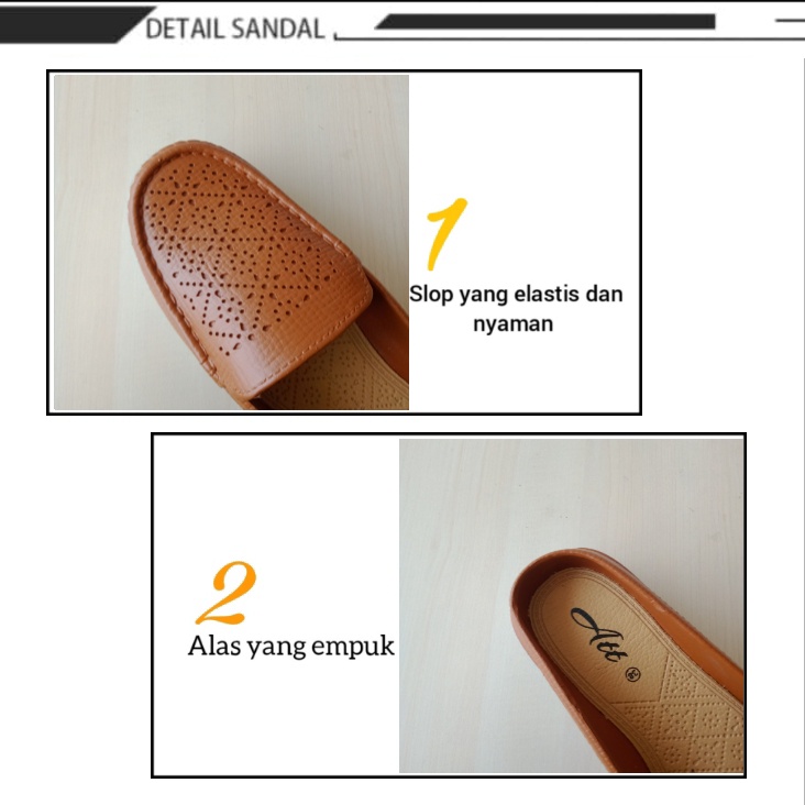 gos ATT NSLK &amp; SLKN Sepatu Sandal Karet Slip On Sepatu Cewek Anti Air Empuk Tidak Lecet Ringan