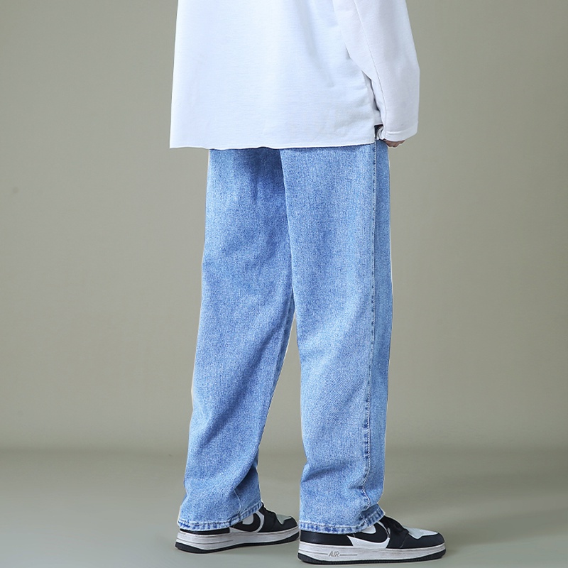 Celana jeans pria murah korean style loose pant celana jeans panjang pria