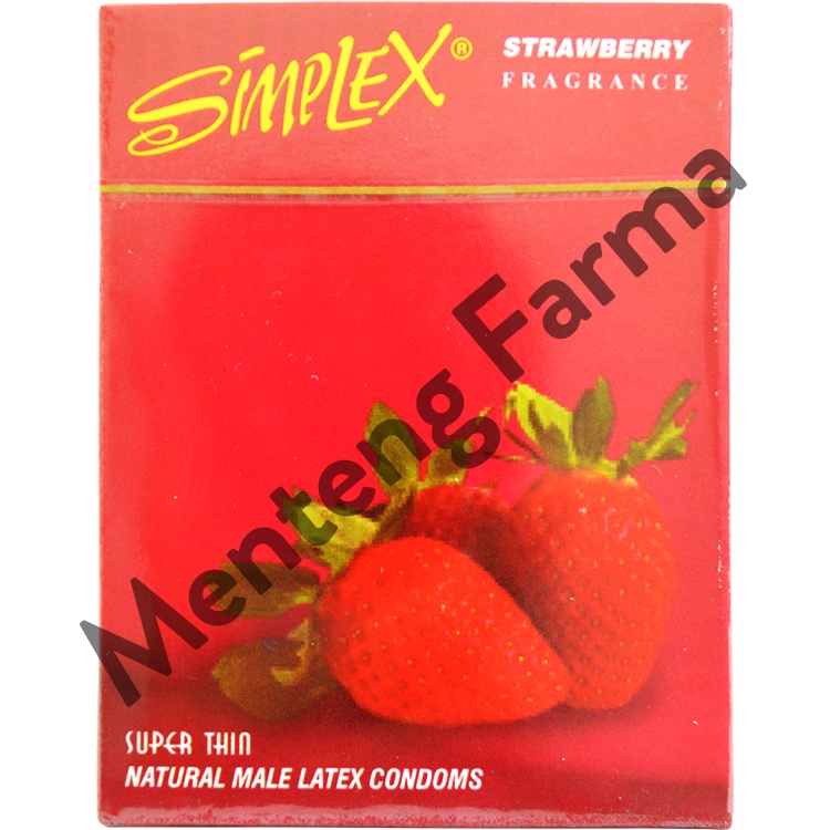 Kondom Simplex Strawberry Fragrance - Isi 3