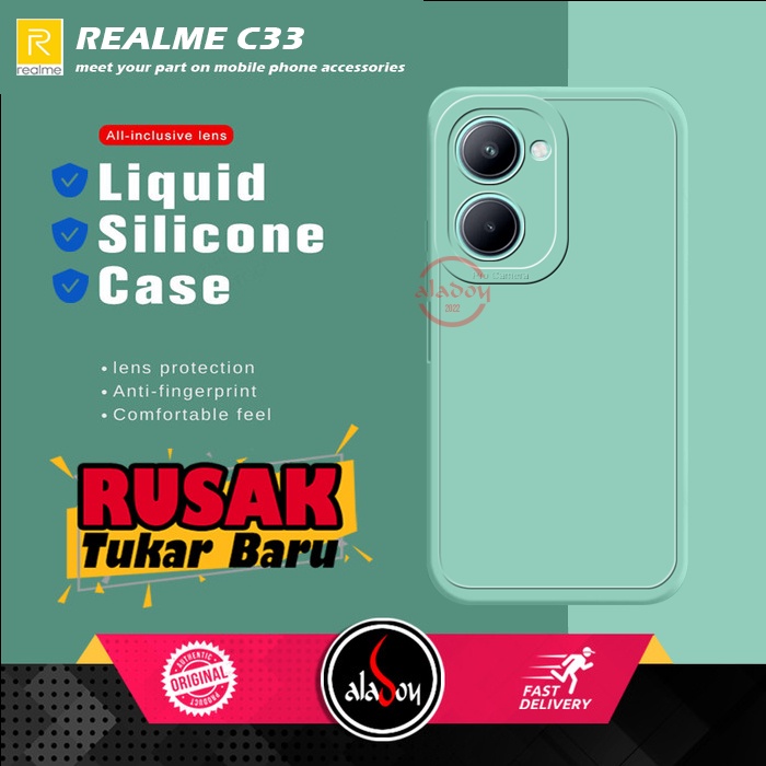 Case Realme C33 2022 Soft Case Liquid Silicone Pro Camera Premium Casing