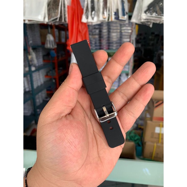 Strap Tali Jam Tangan silicon hitam size 18mm 9909 new model