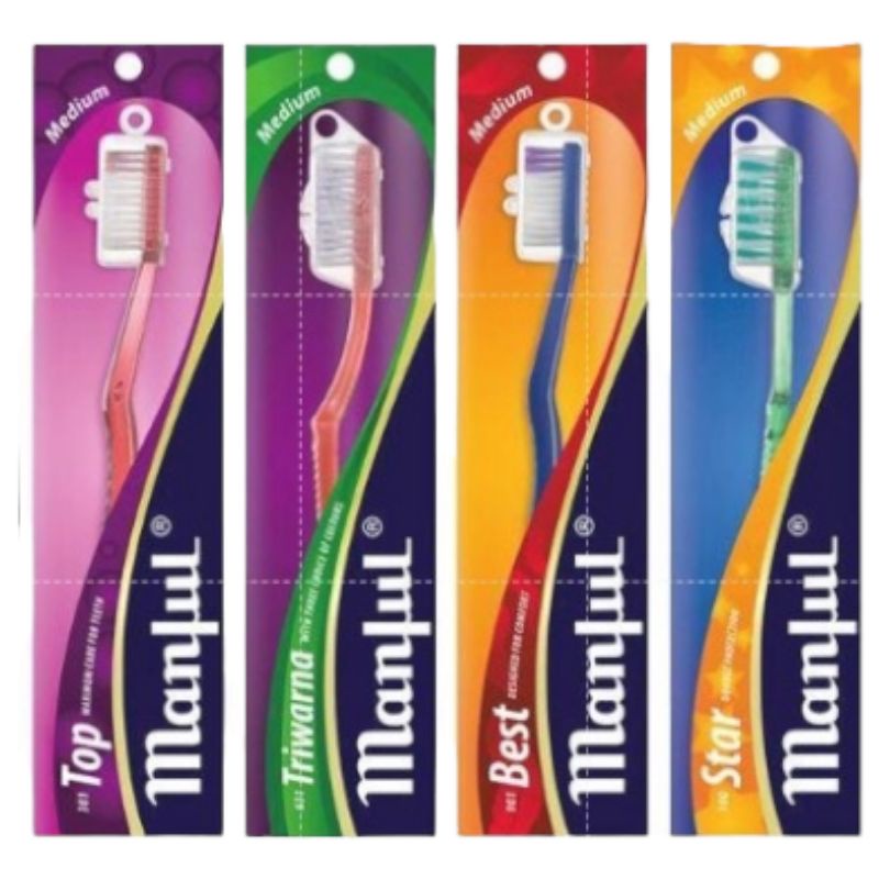 Manful Sikat Gigi Jadul Original 4 Variant ( Jual per 5 Pcs )