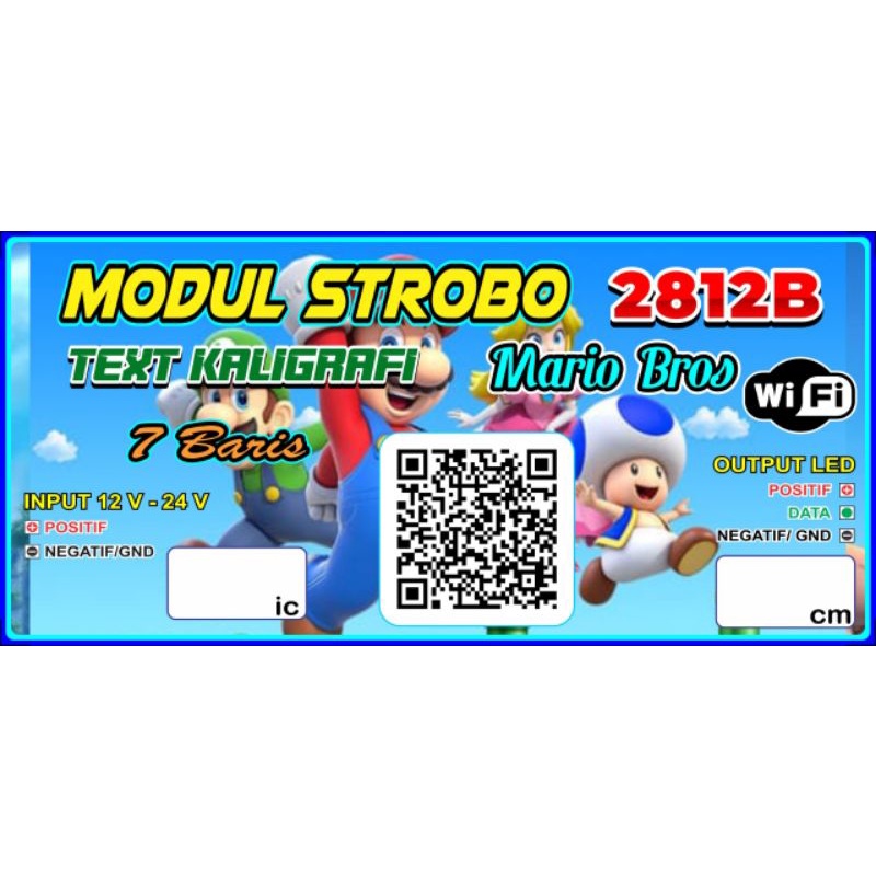 modul strobo 7baris ws2812b 12v/24v