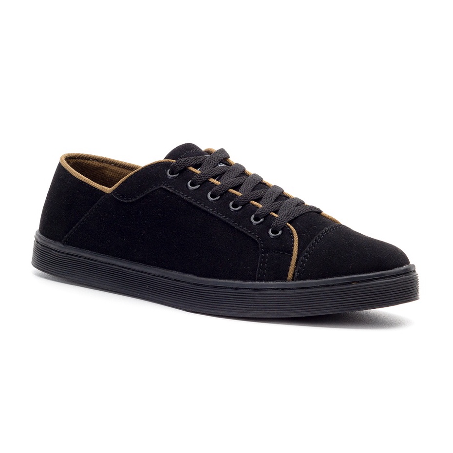 GABRIEL FULL BLACK |ManNeedMe x DAILY| Sepatu Sneakers Pria Casual Shoes Sneaker ORI SOL DIJAHIT