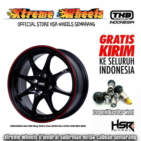Jual velg brio ring 15 velg racing HSR HIROSHIMA ring 5 agya ayla calya