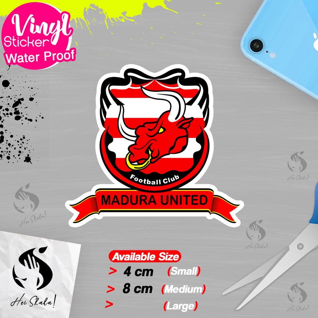 

Stiker Madura United FC Liga Indonesia Sticker Sepak Bola Emblem Logo Anti Air Bahan Vinyl
