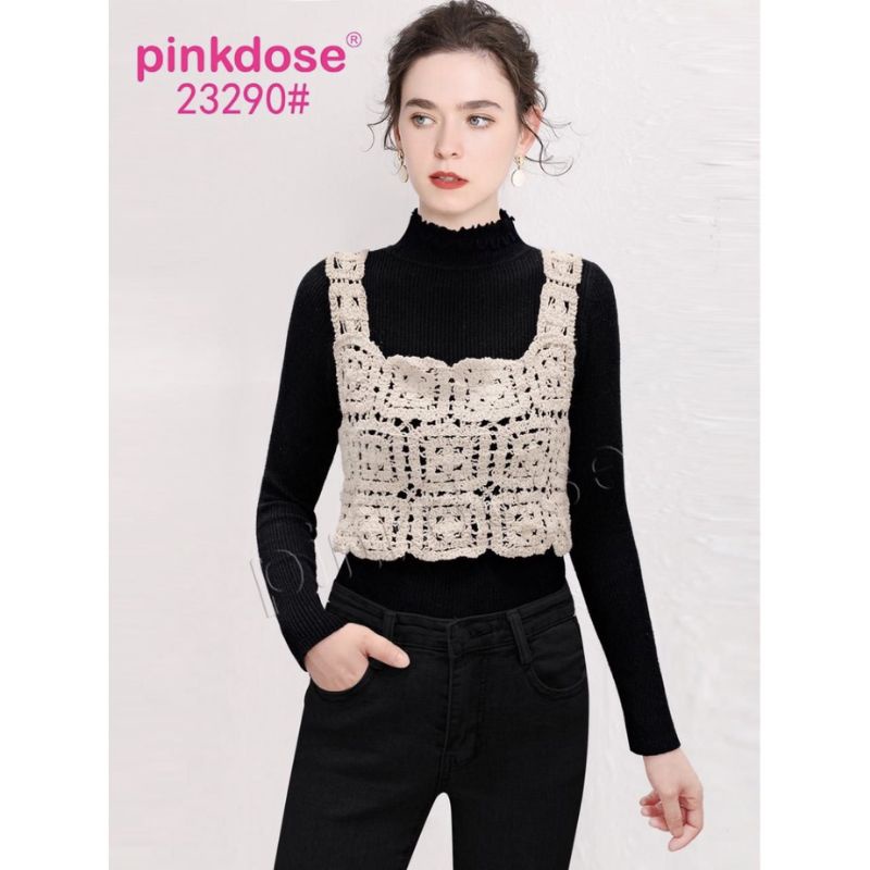 Pinkdose Vest Crochet / Vest Rajut / Rompi Rajut / Rompi Pinkdose