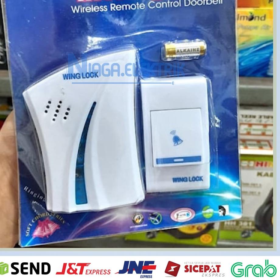 Sikat Habis--BEL DOOR Tanpa Kabel Wireless Baterai/ Batre Jangkauan Jarak Jauh 100 meter Bisa Untuk 