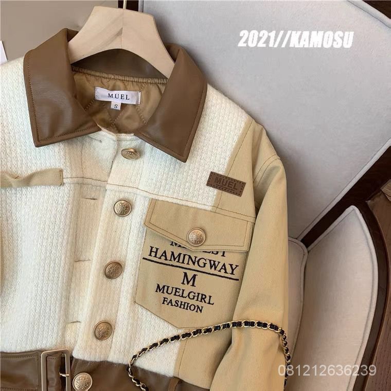 [✅BISA COD] #Sisjuly# Fragrant Little Coat Women's 2022 New Autumn and Winter Casual Versatile Splice Short Jack