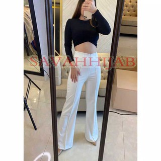 PALAZZO HW ZIPEER LIST DEPAN/PANTS LIST/TERBARU /TERJANGKAU