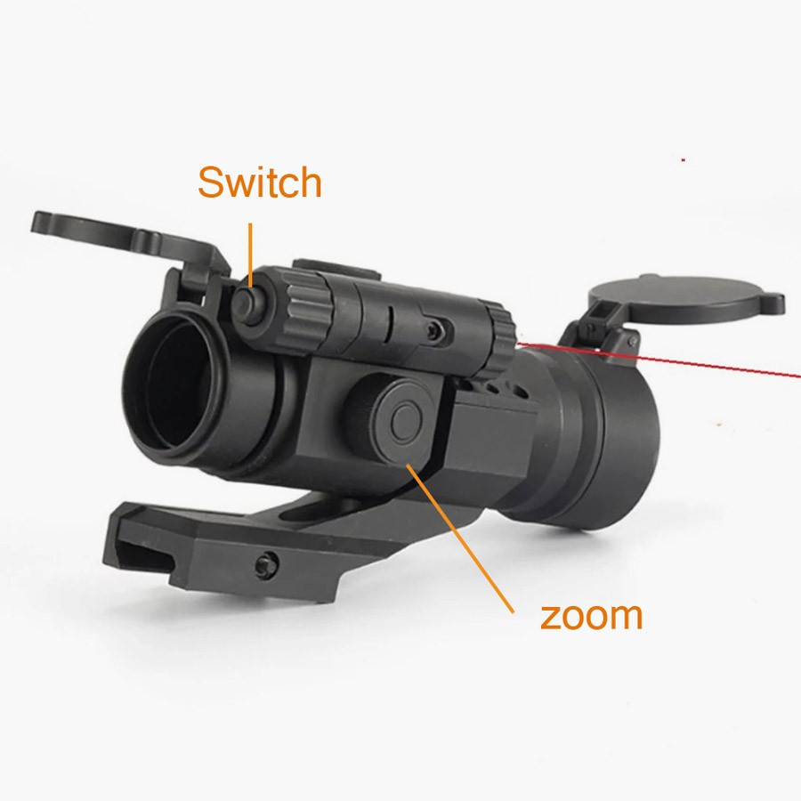 KODE 05 dummy Scope M3 bisa ZEROING + ZOOM red dot teleskop WGG