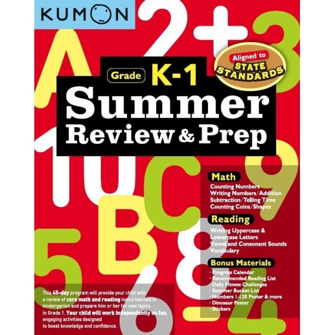 

Promo Buku Anak - Kumon - Summer Review & Prep Workbooks K-1 (New)