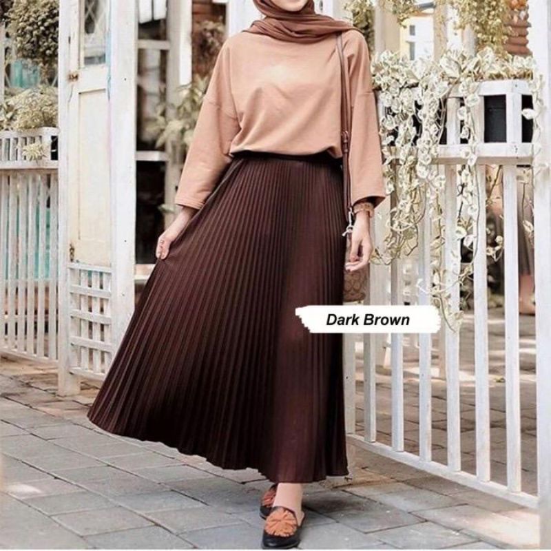 Rok Plisket Premium Ready Semua Warna