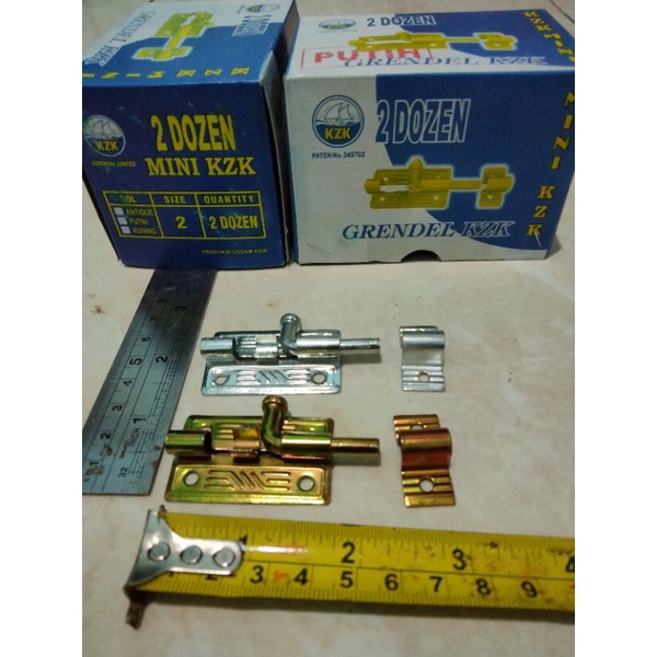 Grendel KZK Mini 2" Slot Pintu Antik Silver (Slot Jendela / Rak / Laci) SLOT MINI KECIL 2"/GRENDEL K