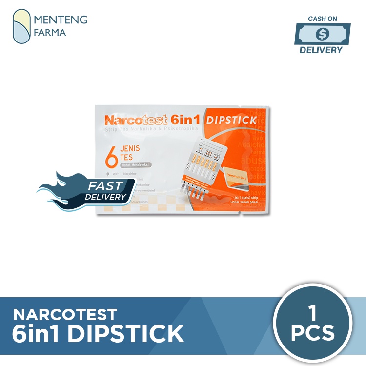 Narcotest 6 In 1 Dipstick - Alat Tes Narkotika Psikotropika 1 Set