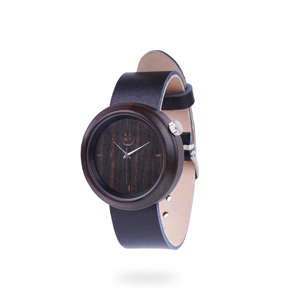 Kama Watch Jam Tangan Kayu Sonokeling Dial Hitam