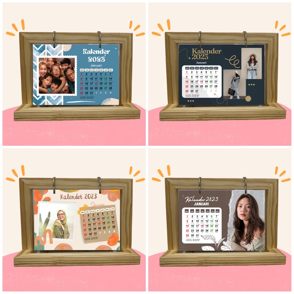 

KALENDER 2023 CUSTOM FOTO - KALENDER MEJA - DUDUKAN KAYU - SAGAYAKU