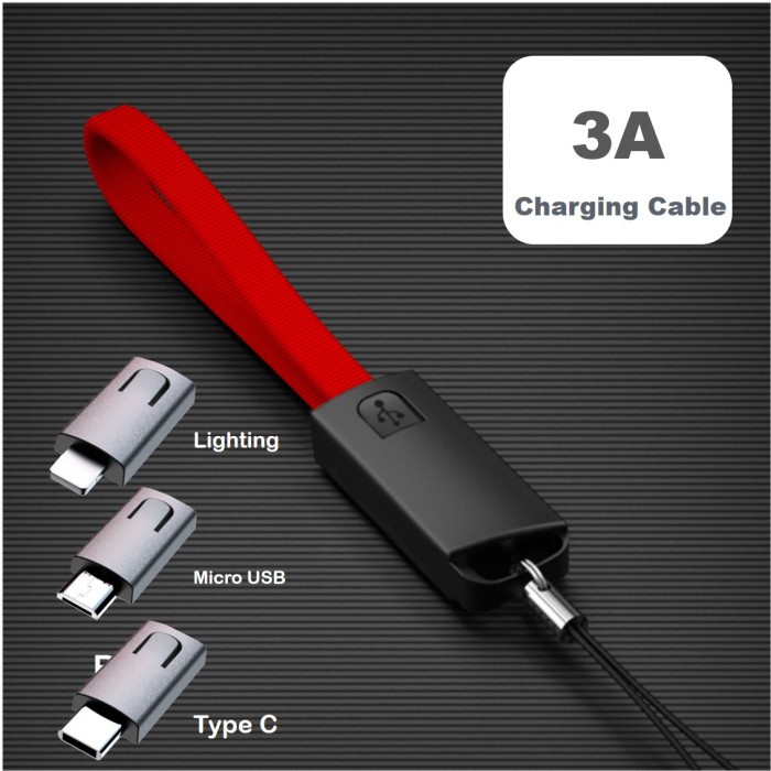 Charge Kabel Data Cable Charging Keychain Phone Lanyard