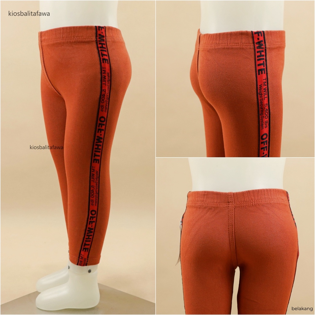 Jegging LIST Uk. 3-4 Tahun / Legging Jeans Stripe Anak Celana Panjang Polos Leging Denim Import