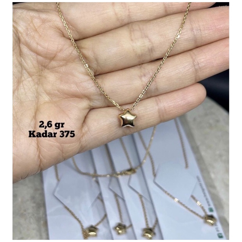 Kalung bintang hwt kadar 375 8 karat